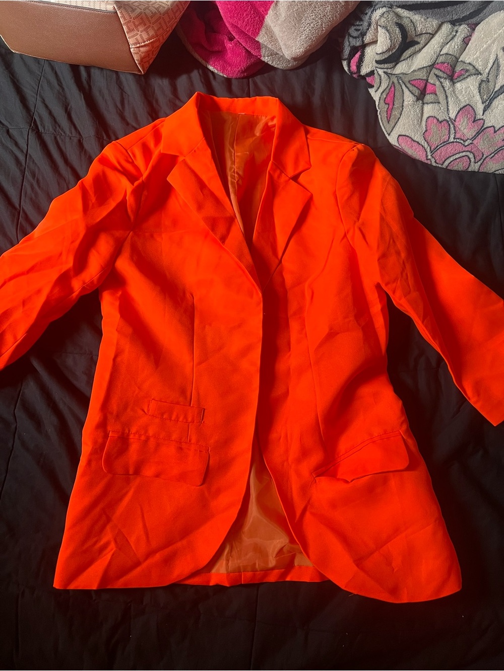 Women's Bright Orange Tailored Blazer